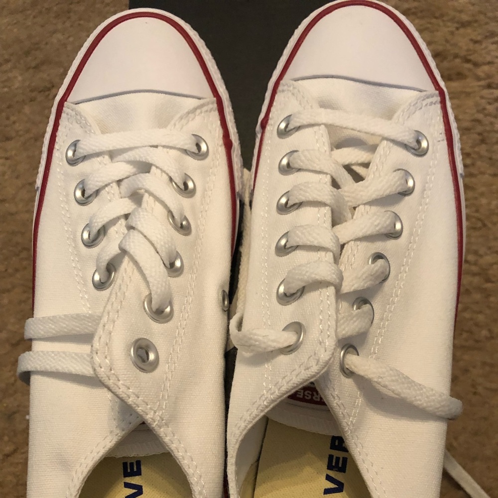 Converse White All Star Ox, size 6.5/8.5